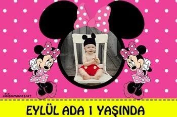 Pembe Minnie Mouse Temalı Doğum Günü Konsepti