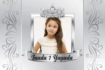 Pırlantalı Taç Tema Kız Çocuk Parti Konsept