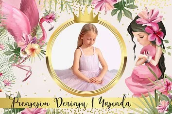 Prenses ve Flamingo Temalı Parti Konsept