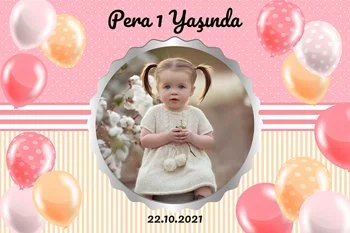 Puantiyeli Sarı Pembe Balonlar Temalı Parti Konsept