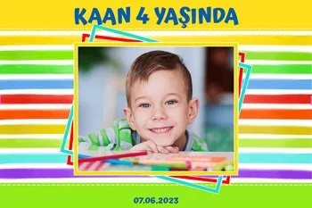 Renkli Çizgiler Temalı Parti Konsepti