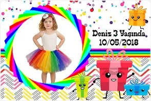 Renkli Kutular Temalı Doğum Günü Konsepti