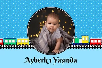 Renkli Tren Temalı Parti Konsept