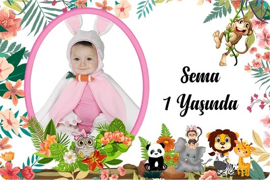 Sevimli Hayvanlar Temalı Doğum Günü Parti Konsepti