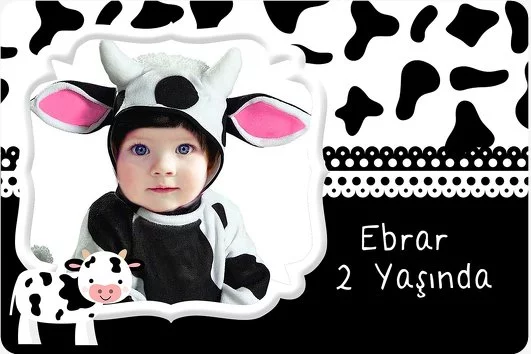 Sevimli İnek Temalı Parti Konsepti