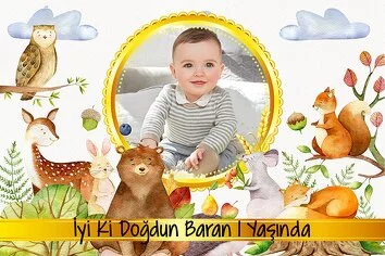 Sevimli Orman Temalı Parti Konsept 