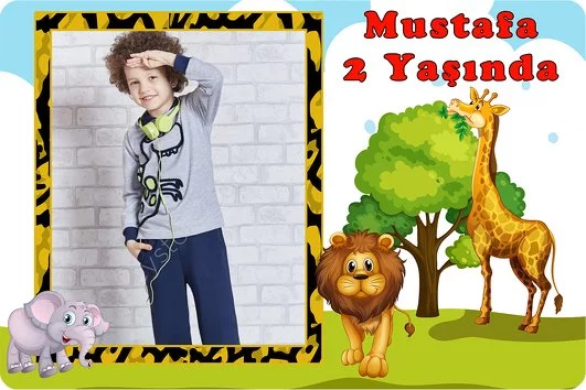 Sevimli Safari Temalı Doğum Günü Konsepti