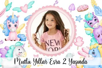 Sevimli Soft Unicorn Temalı Parti Konsept