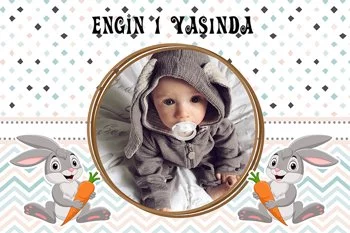 Sevimli Tavşan Temalı Doğum Günü Parti Konsept