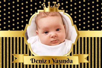 Simli Siyah Puantiye ile Gold Çerçeve Temalı Parti Konsept