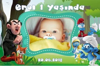 Şirinler Temalı Parti Doğum Günü Konsepti