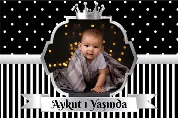 Siyah Beyaz Puantiye ile Gümüş Çerçeve Temalı Parti Konsepti