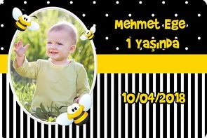 Siyah Dore ve Arı Temalı Doğum Günü Konsepti