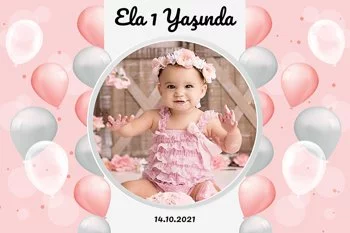 Soft Pembe ve Gümüş Balonlar Temalı Parti Konsept