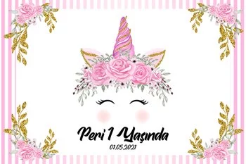 Soft Pink Unicorn Temalı Doğum Günü Konsepti