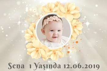 Soft Sarı Çiçekler Temalı Doğum Günü Konsepti