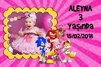 Sonic Boom Pembe Temalı Parti Konsept