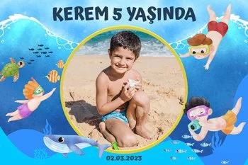 Su Altı ve Yüzücüler Temalı Parti Konsept