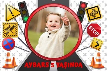 Trafik İşaretleri Temalı Doğum Günü Konsepti