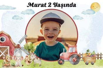 Traktör Çiftlikte Temalı Doğum Günü Konsepti