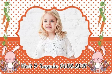 Turuncu Tavşan Temalı Doğum Günü Konsepti