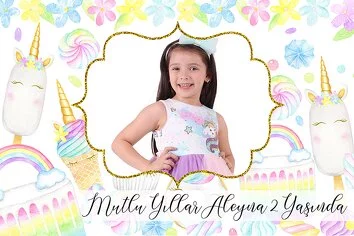 Unicorn Dondurma Temalı Parti Konsept