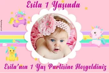 Unicorn Gökkuşağı Temalı Doğum Günü Konsepti