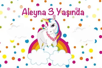 Unicorn Rainbow Temalı Parti Konsept