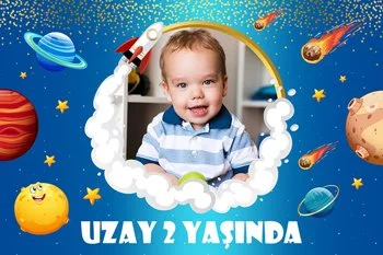 Uzay Mavi Galaksi Temalı Parti Konsept