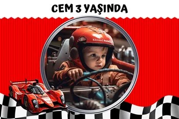 Yarış Arabası Temalı Doğum Günü Konsepti