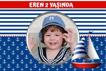 Yelkenli Gemi ile Denizci Temalı Doğum Günü Konsepti