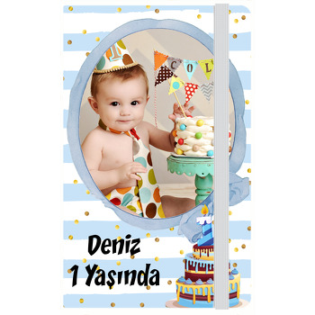 1 Yaş Pasta Temalı Doğum Günü Anı Defteri