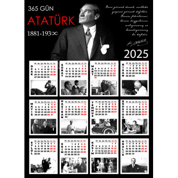 12 Resimde Atatürk Temalı Takvim Magnet