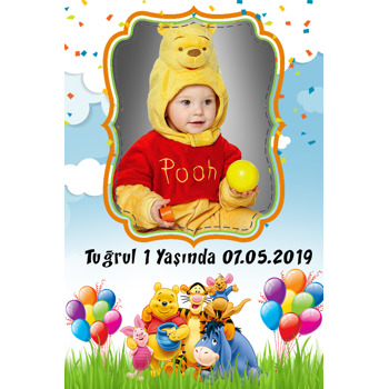 Winnie The Pooh Temalı Doğum Günü Afiş