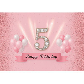 5 Yaş Simli Yaş Günü Poster