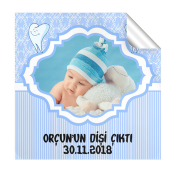 Mavi Bulut Diş Buğdayı  Kare Etiket