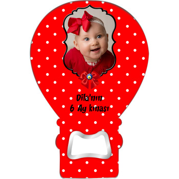6 Ay Kınası İçin Süsler Temalı Balon Magnet Açacak