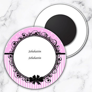 6 Ay Kınası Temalı Daire Plastik Magnet
