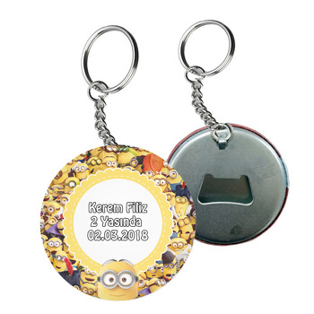 Minionlar Temalı Arkası Açacak Anahtarlık