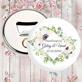 Toz Pembe Temalı Söz Nişan Nikah Magnet Açacak