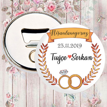 Yüzük Temalı Söz Nişan Nikah Temalı Magnet Açacak