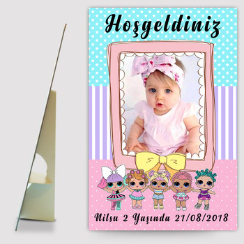 Lol Sürpriz Bebek  Temalı Ahşap Pano