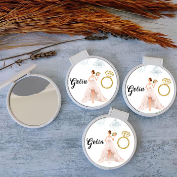 Gelin ve Tektaş Temalı Kapaklı Ayna
