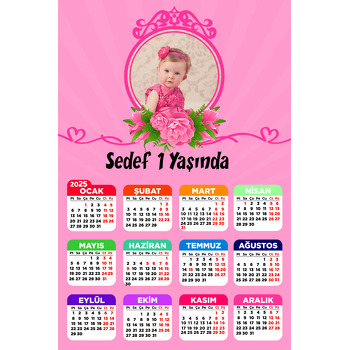 Gül Temalı Takvim Magnet