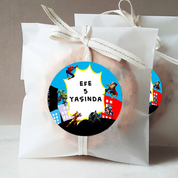 Süper Kahramanlar Temalı Sticker