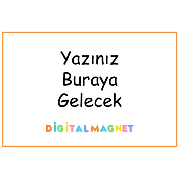 Fotoğrafsız Yazılı Magnet Tasarla