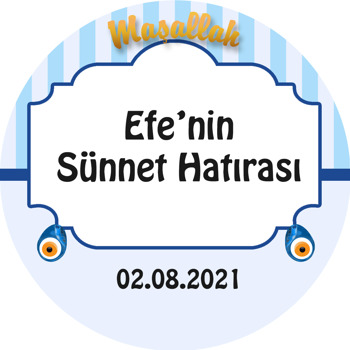 Sünnet Temalı Akrilik Daire Magnet