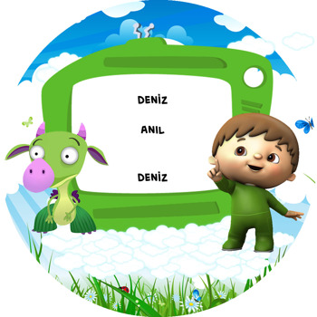 Baby Tv  Temalı Akrilik Daire Magnet