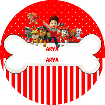 Paw Petrol Temalı Akrilik Daire Magnet