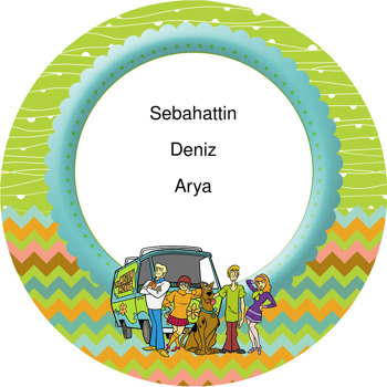 Scooby Doo 2 Temalı Akrilik Daire Magnet